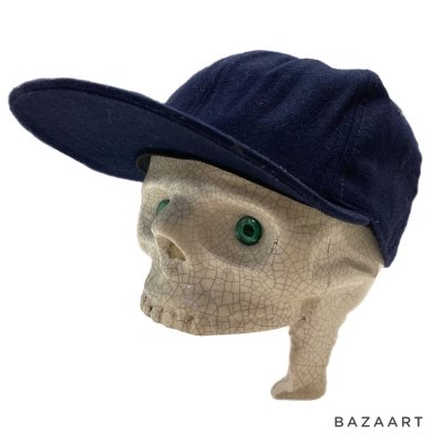 画像1: -70's　"NEW　ERA”　DARK NAVY　SOLID　OLD　BASEBALL CAP　good style !!