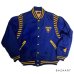 画像1: 40's "WILSON"　BLUE SATIN　BASEBALL JACKET　WITH PATCHES　 (1)