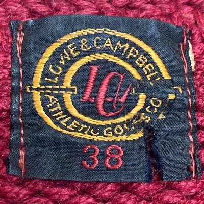 画像2: 30's "LOWE & CAMPBELL"　ADVERTISING　COMMERCIAL　HEAVY WOOL KNIT　WITH LETTERED ＆　PATCHES　very rare !!