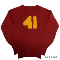 1941's　OLD　LETTERED　「41」　HEAVY　WOOL KNIT　good lettered !!