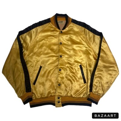 画像2: 40's "OAKWOOD"　SATIN　JACKET　with SNAP BUTTON　and　FELT PATCH　good style !!