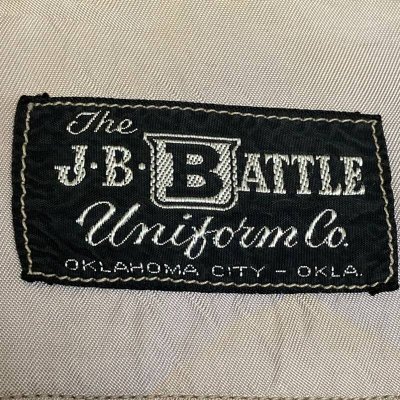 画像2: 40's MINT CONDITION　"The J.B. BATTLE UNIFORM CO."　HEAVY　RAYON　GABARDIN　SHIRTS　with ELBOW PATCH　マチ付き !!