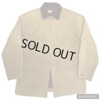 late 50's　”SEARS”　FULL ZIP.　BROWN　DUCK　COVERALL　JACKET　with　Light　Cotton　Flannel　Liner