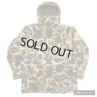 80's "COLUMBIA"　EGGPLANT CAMO.　PATTERN　COTTON × NYLON　SHELL　GORE TEX　HUNTING　PARKA　with HOODED　good making !!　