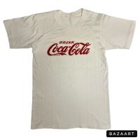 50's-　”DRINK　COCA COLA”　FLOCK PRINTED　Tee SHIRTS　SPECIAL!!