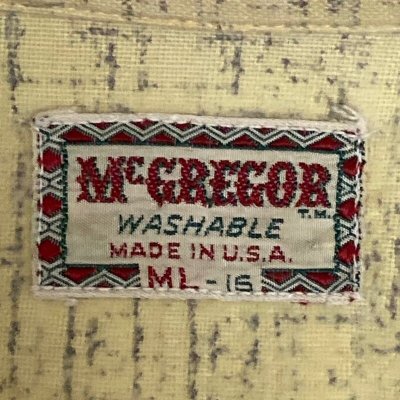 画像2: 50's "Mc GREGOR"　COTTON FLANNAL　with Nep fabric　and Black Piping　SIZE：ML