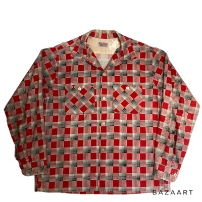 画像1: 50's MINT CONDITION　"NELSON PAGE"　COTTON　PRINTED　FLANNEL　SHIRTS　good printed !!