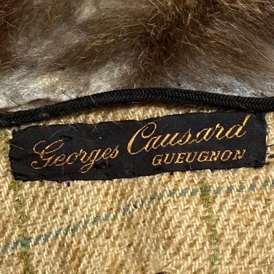 画像2: 1910's- "Georges Causard"　SHAWL COLLAR　REAL　GRIZZLY　HAIR ON HIDE　COAT　SPECIAL　very old !!　　