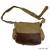 画像3: 1910's　"LEATHER × COTTON TWILL"　HUNTING　SOULDER BAG　very old !!