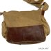 画像4: 1910's　"LEATHER × COTTON TWILL"　HUNTING　SOULDER BAG　very old !!