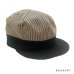 画像2: 50's DEAD STOCK　"BLACK × BLACK　PIN-STRIPE”　6 PANNELS　COTTON　TWILL　WORK　CAP (2)