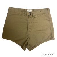 ”U.S.ARMY”　MILITARY　CHINO SHORT PANTS　with　BELT　and 　BUTTON FLY　FRONT　SIZE：W34　水陸両用 !!