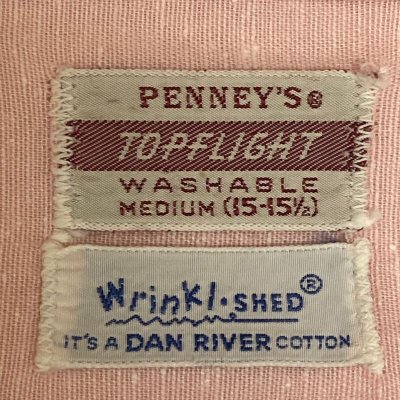 画像2: 50's "PENNEY'S　TOPFLIGHT”　「DAN-RIVER　COTTON」　”PINK × GRAY”　GRADATION　SHORT SLEEVE　SHIRTS