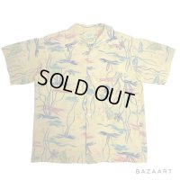 50's "GUYMONT"　RAYON　HAWAIIAN SHIRTS　「in the sea」　SIZE:M　ON BOOK　good printing !!