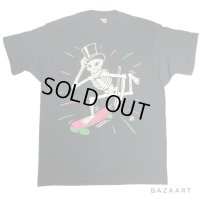 80's DEAD STOCK　”SCREEN　STARS"　SKULL　SKELETON　SKATE　Tee SHIRTS　SIZE:L