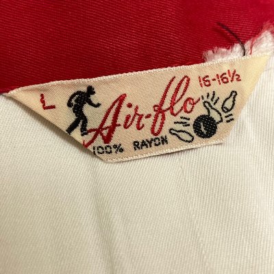 画像2: 50's "Air-Flo"　BOWLING SHIRTS　with PINBALL BUTTON　and CHEVROLET　EMBROIDERY