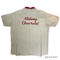 50's "Air-Flo"　BOWLING SHIRTS　with PINBALL BUTTON　and CHEVROLET　EMBROIDERY