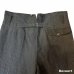 画像4: 1920's VERY OLD　GABARDINE　PANTS　WITH　BUCKLE BACK　AND　SUSPENDER BUTTONS　織り込み STRIPE PATTEN　BLACK　SLACKS　PANTS　SIZE:W 33 × L 28　(2)