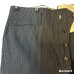 画像17: 1920's VERY OLD　GABARDINE　PANTS　WITH　BUCKLE BACK　AND　SUSPENDER BUTTONS　織り込み STRIPE PATTEN　BLACK　SLACKS　PANTS　SIZE:W 33 × L 28　(2)