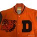 画像3: 50's "W.H.Whiting"　BLACK × ORANGE　ARM LEATHER　BASEBALL JACKET　with BULLDOG PATCH　and DOUBLE RIB KNIT