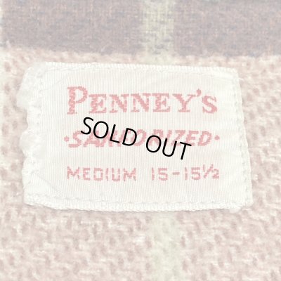 画像2: 50's "PENNEY'S"　PRINTED　COTTON FLANNEL　SHIRTS　マチ付き!!　SIZE:M