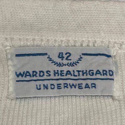 画像2: 30's "Montgomery　Ward”　「WARD　HEALTHGARD」　HENRY NECK　LONG SLEEVE　Tee SHIRTS　good size !!　good condition !!　