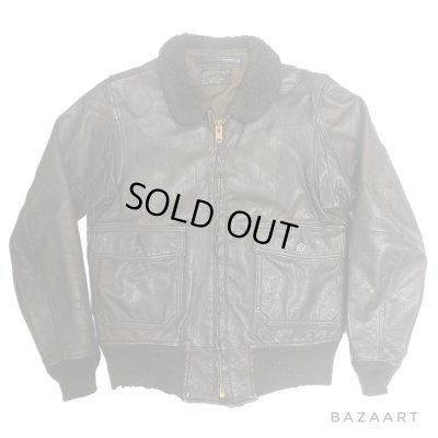 画像1: 1970's　VIETNAM WAR　"U.S.NAVY"　”U.S.M.C.”　「G-1」　LEATHER　FLIGHT　JACKET　SIZE:40