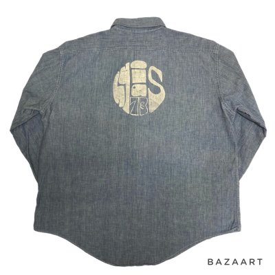 画像2: 60's　WORK CHAMBRAY SHIRTS　with BACK PRINTING