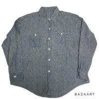 60's　WORK CHAMBRAY SHIRTS　with BACK PRINTING