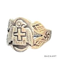 -30's "NAVAJO"　「卍」「SNAKE」「THUNDERBIRD」　MOTIF　COIN SILVER RING