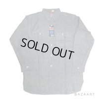 50's DEAD STOCK with FLASHER "W.T.GRANTS" CHAMBRAY SHIRTS マチ付き size:16