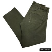 60's "LEVI'S　518”　SLIM FIT　COTTON TWILL　PANTS　with Big E tab　OLIVE GREEN　SIZE：32 × 29