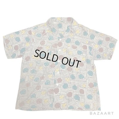 画像1: 50's　”ABSTRACT　PATTERN”　SHORT SLEEVE　RAYON SHIRTS　very nice !!　good price !!