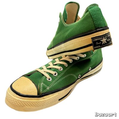 画像1: 70's MINT CONDITION　”CONVERSE　CHUCK TALOR”　Lo. CUT　GREEN　SIZE：12 1/2　