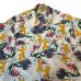 画像5: 40's Montgomery Ward　"CALIFORNIA"　「ABSTRACT　SPEAR　FISHERMAN　PATTERN」　LONG SLEEVE　RAYON　HAWAIIAN　SHIRTS　WHITE　SIZE：M　ON BOOK !!