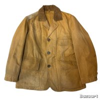30's "AMERICAN　FIELD　GUN　COATS”　BROWN　DUCK　HUNTING　JACKET　WITH　扇型 TALON　ZIPPER　＆　SHOULDER　LEATHER　PAD　and so on