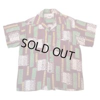 50's "Airman"　ABSTRACT（ATOMIC）　PATTERN　RAYON　HAWAIIAN　SHIRTS　SIZE表記：M　good print !!