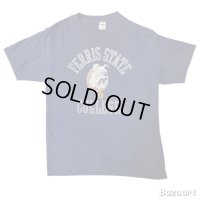 70's "Collegiate Pacific"　COLOR　FLOCK　PRINTED　「BULLDOG」　COLLEGE　PRINTED　Tee SHIRTS　rare !!
