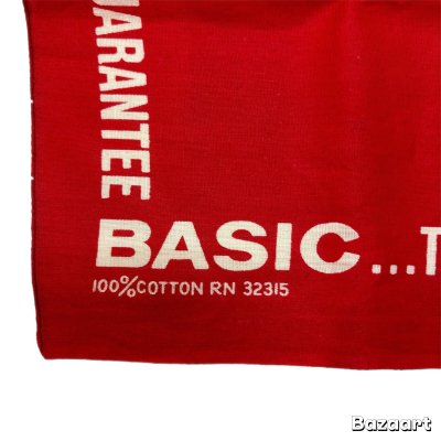 画像3: -60's　DEAD STOCK　”BASIC　BULK”　BANDANA　RED