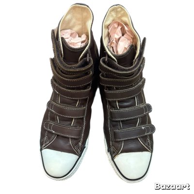 画像2: 90's "CONVERSE　ALL　STAR”　BROWN　LEATHER　UNUSUAL　SNEAKER　SIZE表記：9　very rare !!