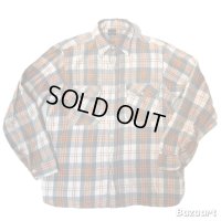 early 50's "BIG　YANK"　「DE LUXE」　TAG　COTTON　HEAVY　FLANNEL　SHIRTS　マチ付き　high quarity !!