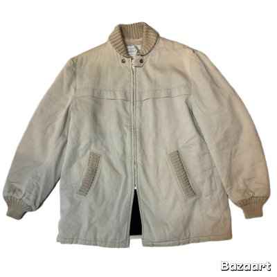 画像1: 50's-　"BRENT"　COTTON　オフWHITE　PIQUE　PHARAOH'S　JACKET　