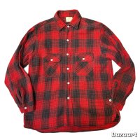 50's "5 BROTHER"   COTTON　HEAVY　FLANNEL　SHIRTS　マチ付き　SIZE：15 1/2　good size !!　good condition !!