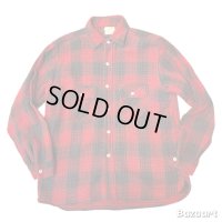 50's "5 BROTHER"   COTTON　HEAVY　FLANNEL　SHIRTS　マチ付き　SIZE：15 1/2　good size !!　good condition !!