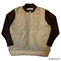 50's- MINT CONDITION　"BROWNING"　袖 WOOL　KNIT　DOWN　JACKET　SIZE表記：L　good design !!