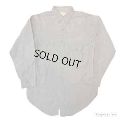 画像1: 30's "BIG YANK"　COTTON　FLANNEL　SHIRTS　with　ASYMMETRY　POCKETS,　STORM　CUFFS,　METAL　BUTTONS,　and so on　SPECIAL !!　