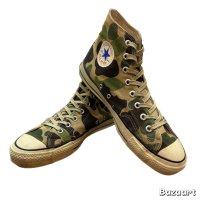 1983's "CONVERSE　ALL STAR"　1st 「CAMO.」柄　Hi. CUT　COTTON　CANVAS　SNEAKER　SIZE表記：9　good condition !!　
