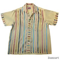 50's "Calvpso"　「CANDY　STRIPE」　PATTERN　RACKABILLY　SHIRTS　SIZE表記：M
