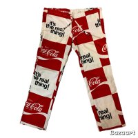 70's DEAD STOCK　”COCA COLA”　COTTON　EASY　PANTS　SLIM FIT　good size !!