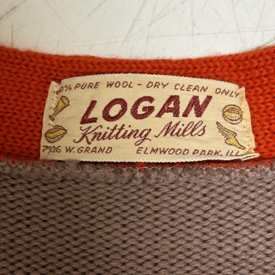 画像2: 50's "LOGAN Knitting Mills"　LETTERED　CARDIGAN　WITH　NICE PATCHES